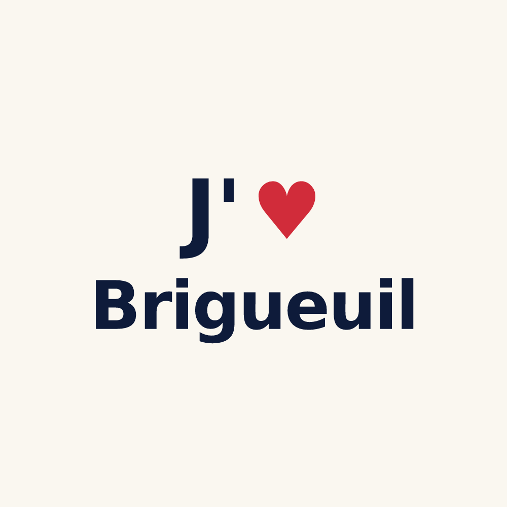 Tasse personnalisée Brigueuil — design J'aime Brigueuil