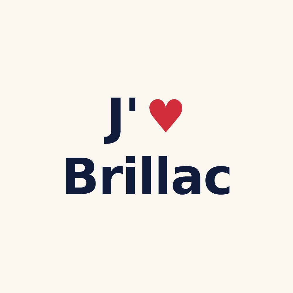 Tasse personnalisée Brillac — design J'aime Brillac