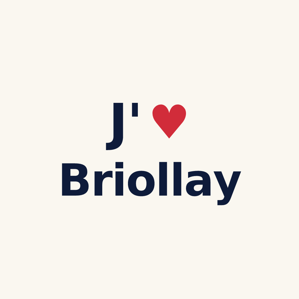Tasse personnalisée Briollay — design J'aime Briollay