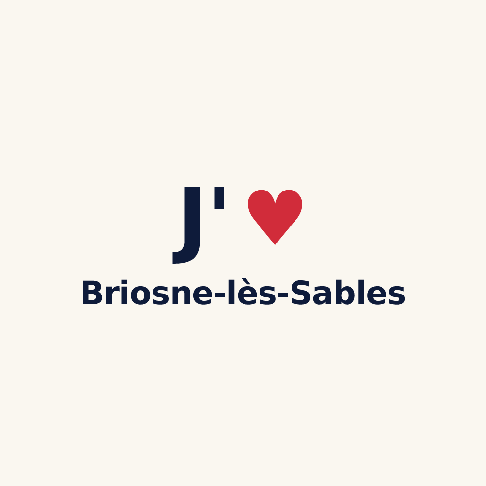 Tasse personnalisée Briosne-lès-Sables — design J'aime Briosne-lès-Sables