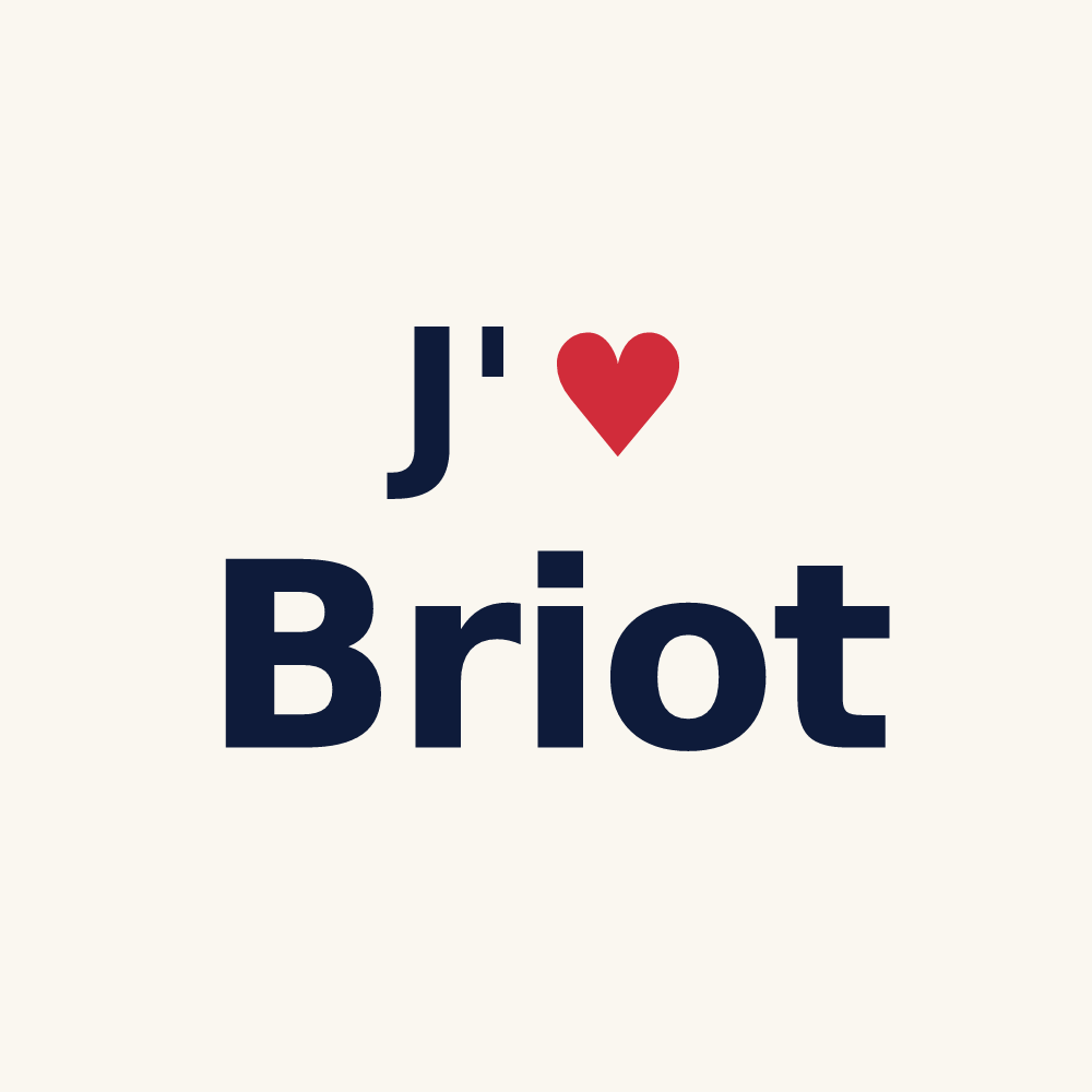 Tasse personnalisée Briot — design J'aime Briot