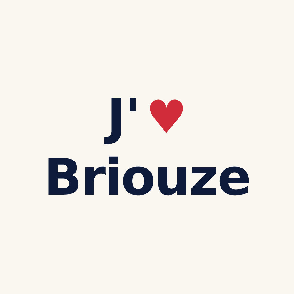 Tasse personnalisée Briouze — design J'aime Briouze
