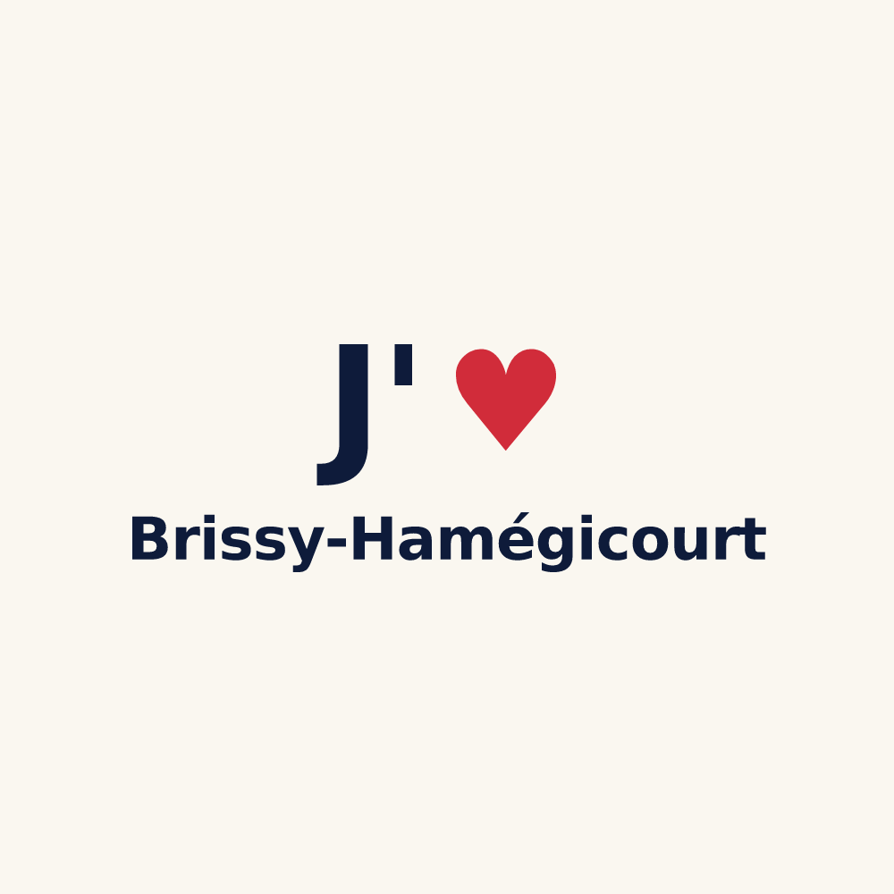 Tasse personnalisée Brissy-Hamégicourt — design J'aime Brissy-Hamégicourt