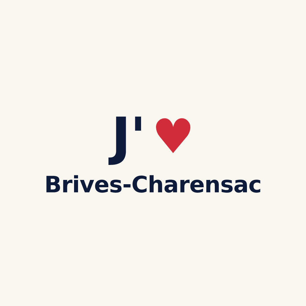 Tasse personnalisée Brives-Charensac — design « J'aime Brives-Charensac » imprimé sur la tasse