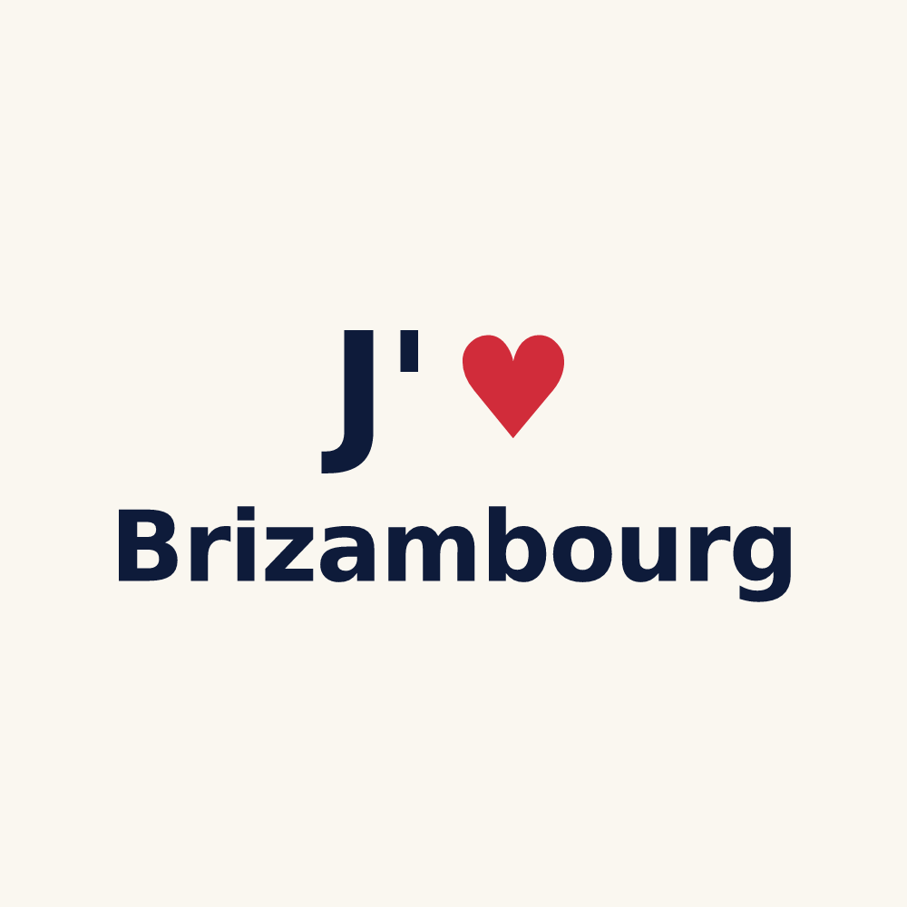 Tasse personnalisée Brizambourg — design J'aime Brizambourg