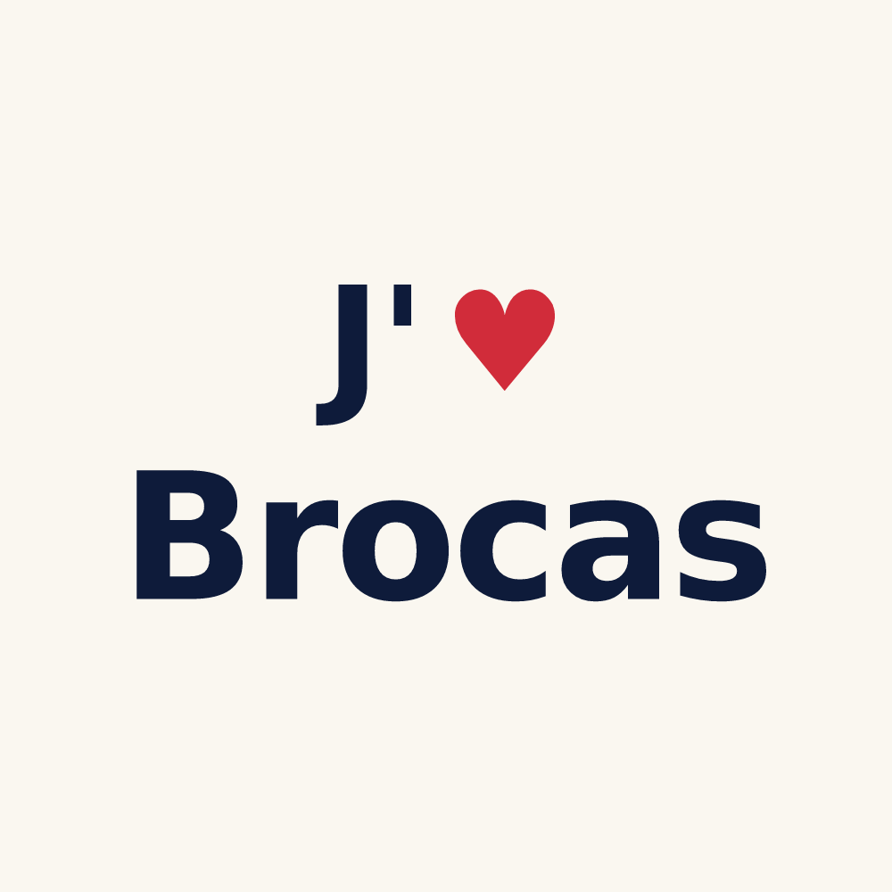 Tasse personnalisée Brocas — design J'aime Brocas