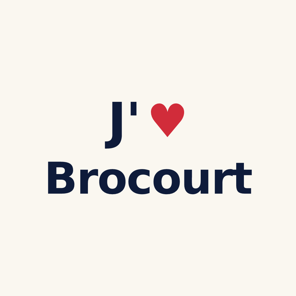 Tasse personnalisée Brocourt — design J'aime Brocourt
