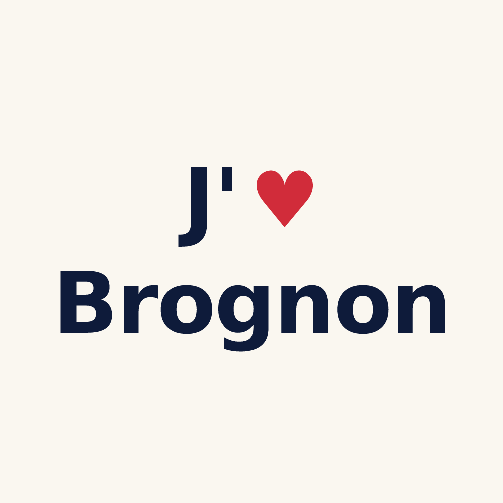 Tasse personnalisée Brognon — design J'aime Brognon