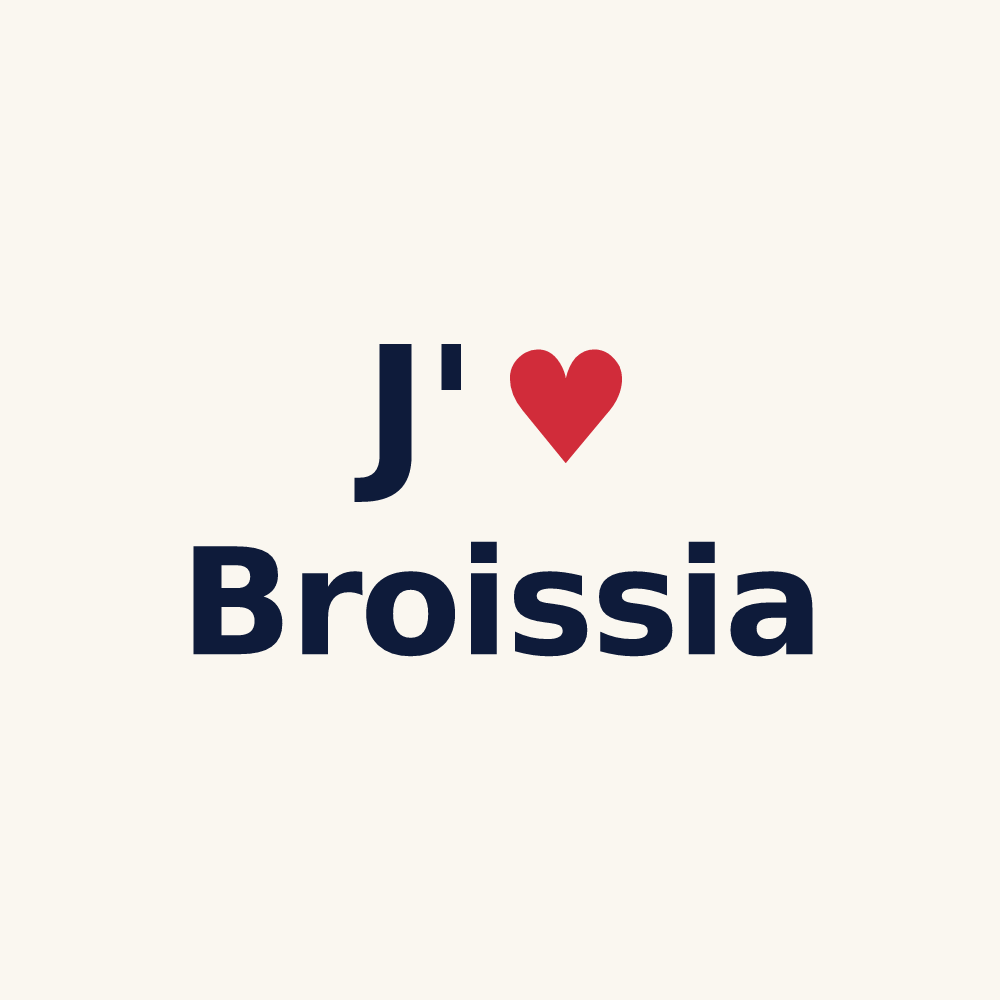 Tasse personnalisée Broissia — design J'aime Broissia