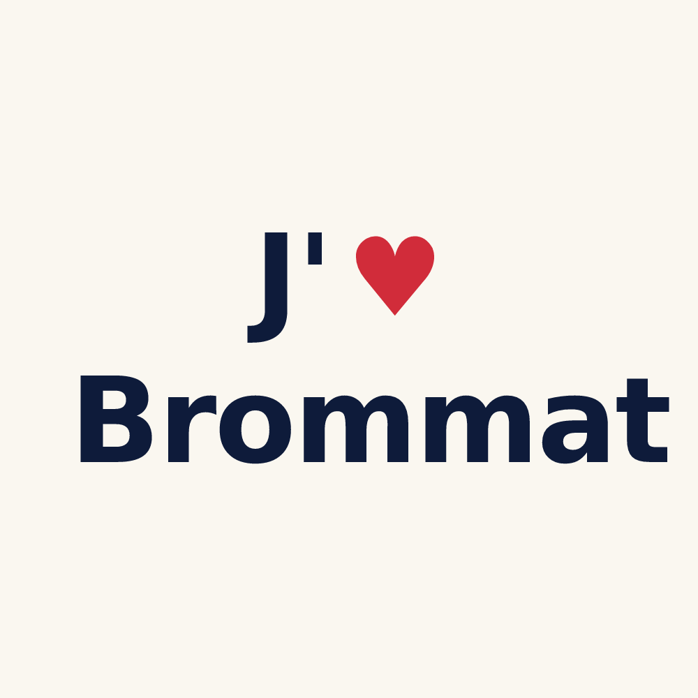 Tasse personnalisée Brommat — design J'aime Brommat