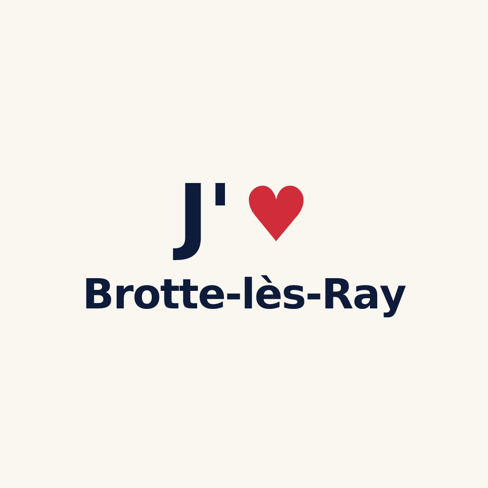 Tasse personnalisée Brotte-lès-Ray — design J'aime Brotte-lès-Ray