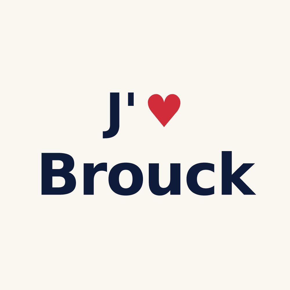 Tasse personnalisée Brouck — design J'aime Brouck