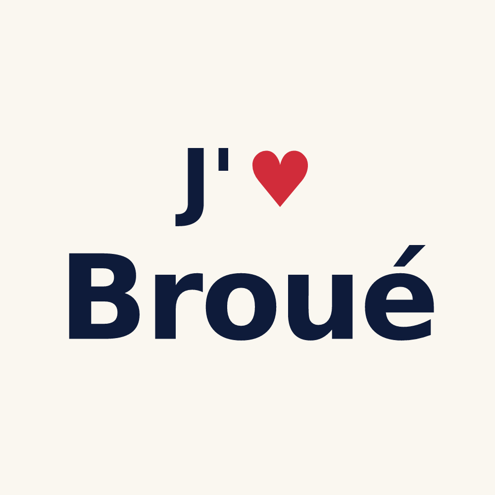 Tasse personnalisée Broué — design J'aime Broué