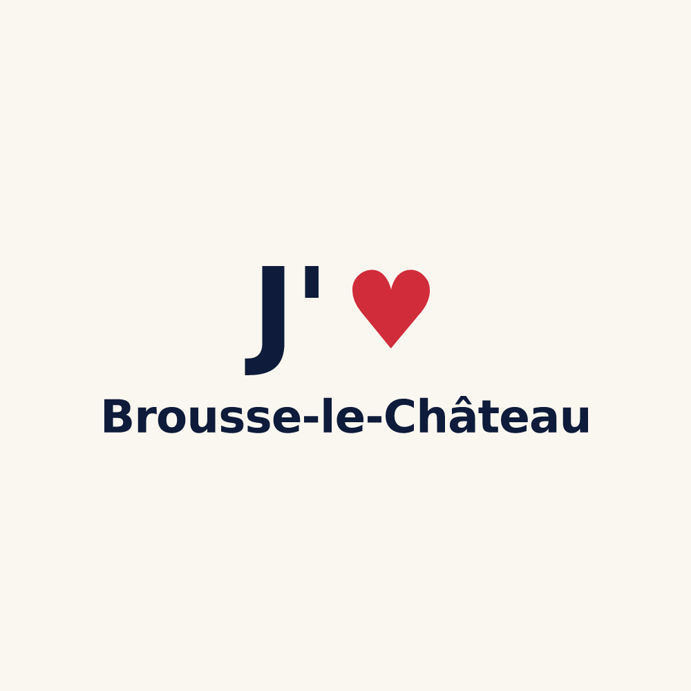 Tasse personnalisée Brousse-le-Château — design J'aime Brousse-le-Château