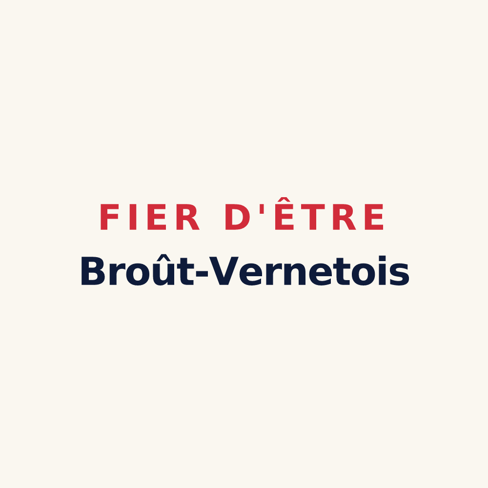 Tasse « Fier d'être Broût-Vernetois » — design pour Broût-Vernet