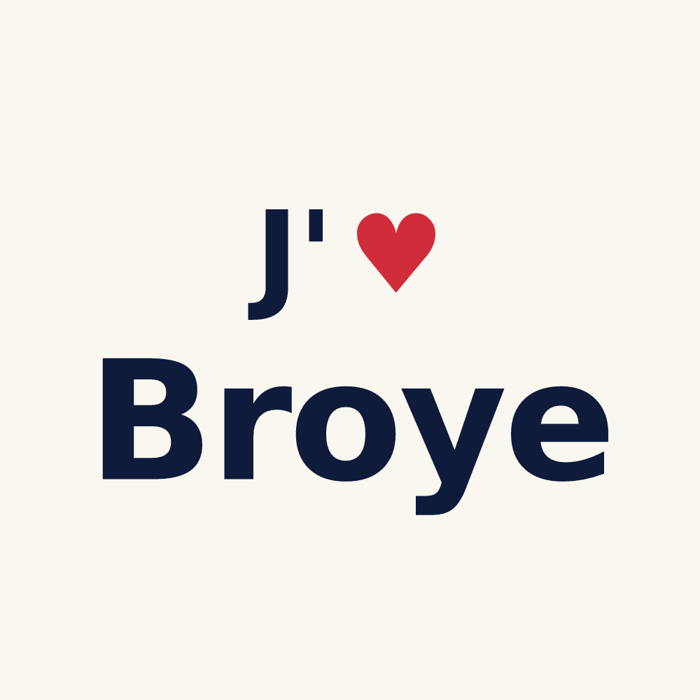 Tasse personnalisée Broye — design J'aime Broye