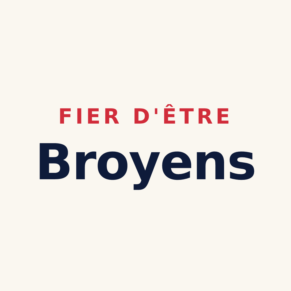 Tasse « Fier d'être Broyens » — design pour Broye