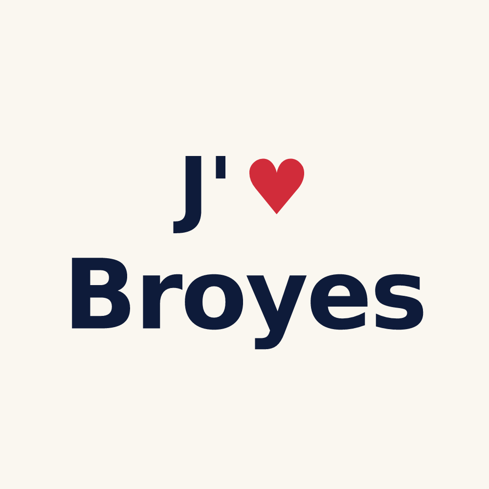 Tasse personnalisée Broyes — design J'aime Broyes