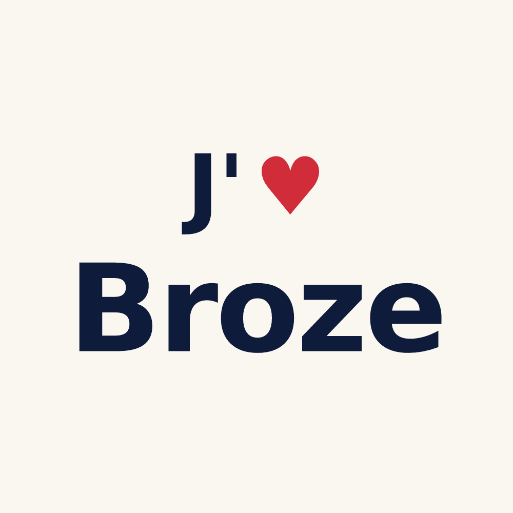 Tasse personnalisée Broze — design J'aime Broze