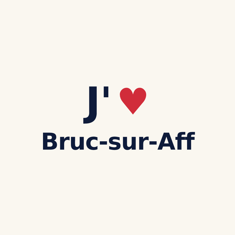 Tasse personnalisée Bruc-sur-Aff — design J'aime Bruc-sur-Aff