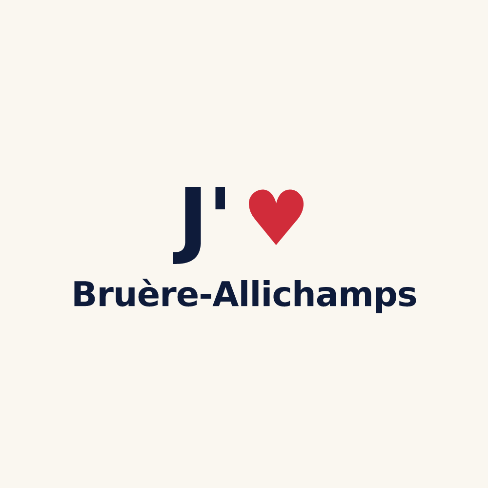 Tasse personnalisée Bruère-Allichamps — design J'aime Bruère-Allichamps