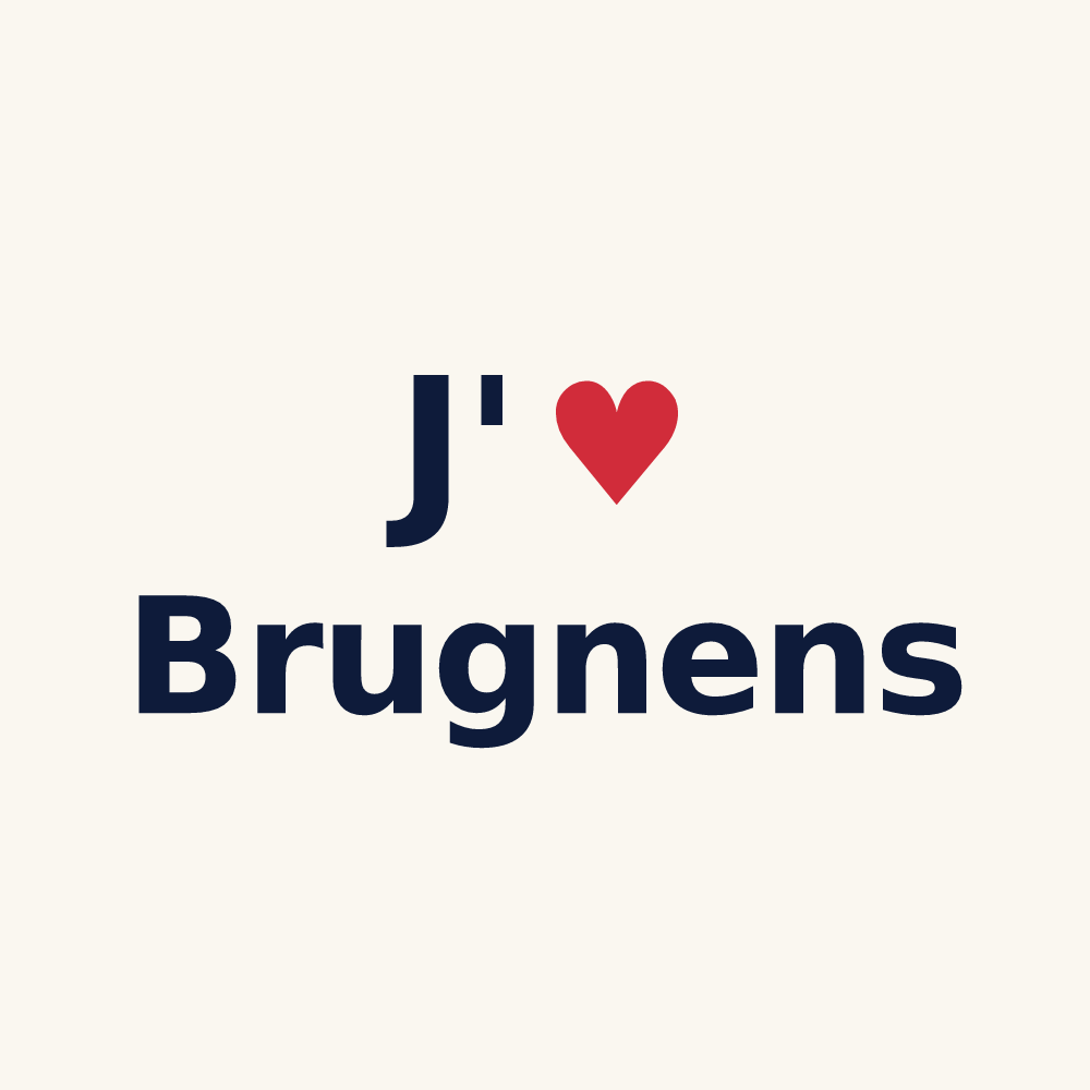 Tasse personnalisée Brugnens — design J'aime Brugnens