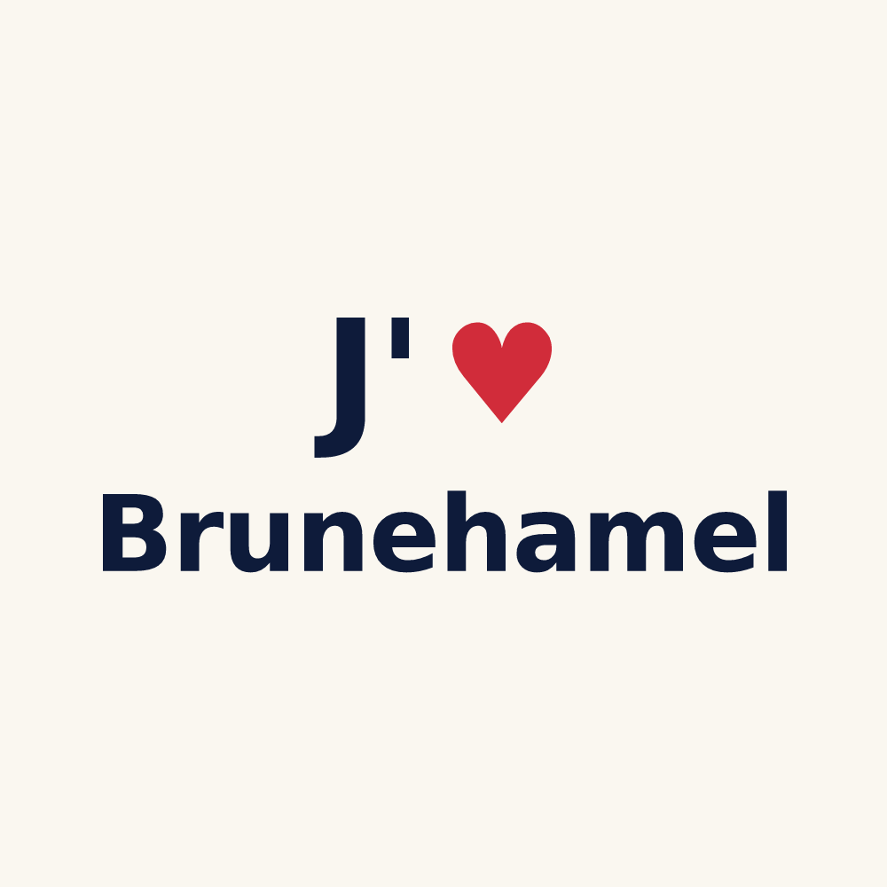 Tasse personnalisée Brunehamel — design J'aime Brunehamel