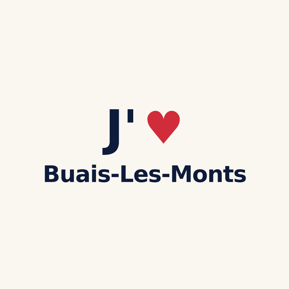 Tasse personnalisée Buais-Les-Monts — design J'aime Buais-Les-Monts