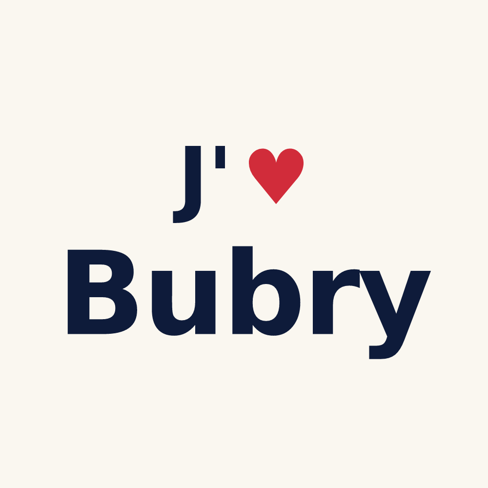 Tasse personnalisée Bubry — design J'aime Bubry