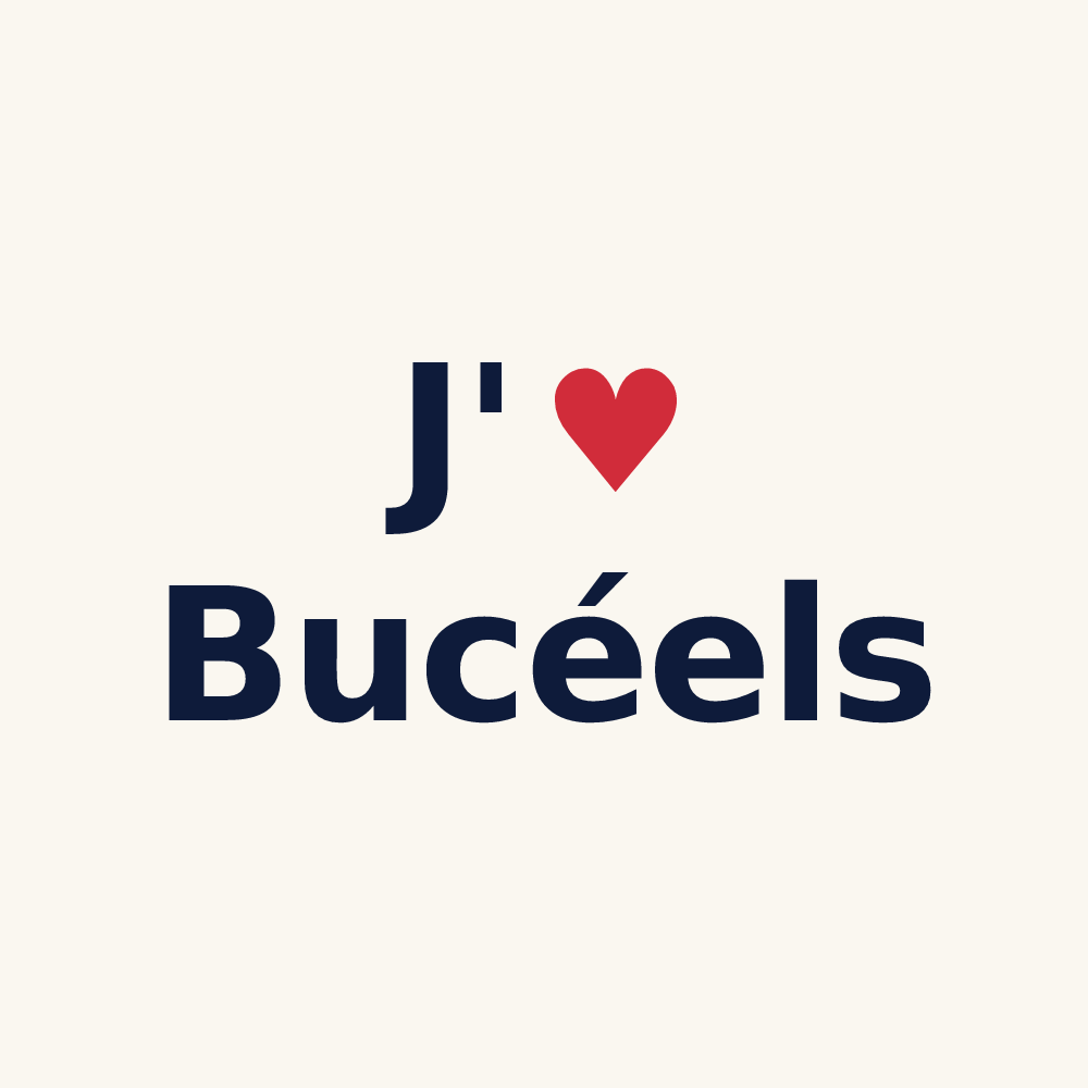 Tasse personnalisée Bucéels — design « J'aime Bucéels » imprimé sur la tasse