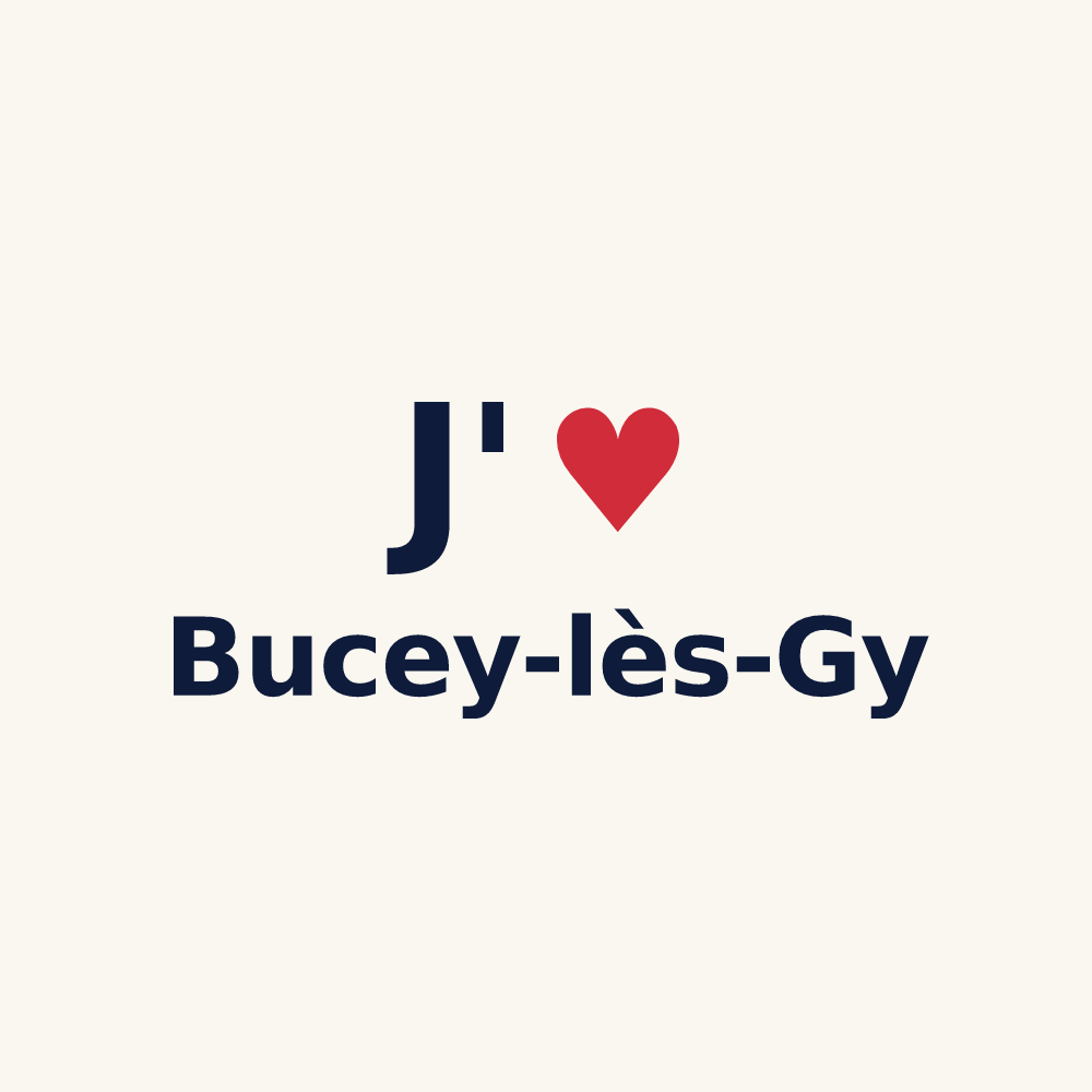 Tasse personnalisée Bucey-lès-Gy — design J'aime Bucey-lès-Gy