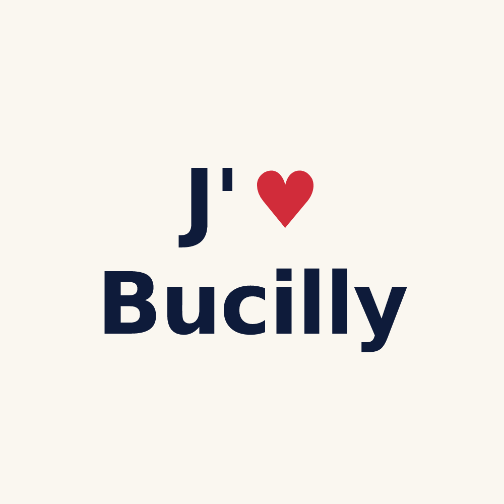 Tasse personnalisée Bucilly — design J'aime Bucilly