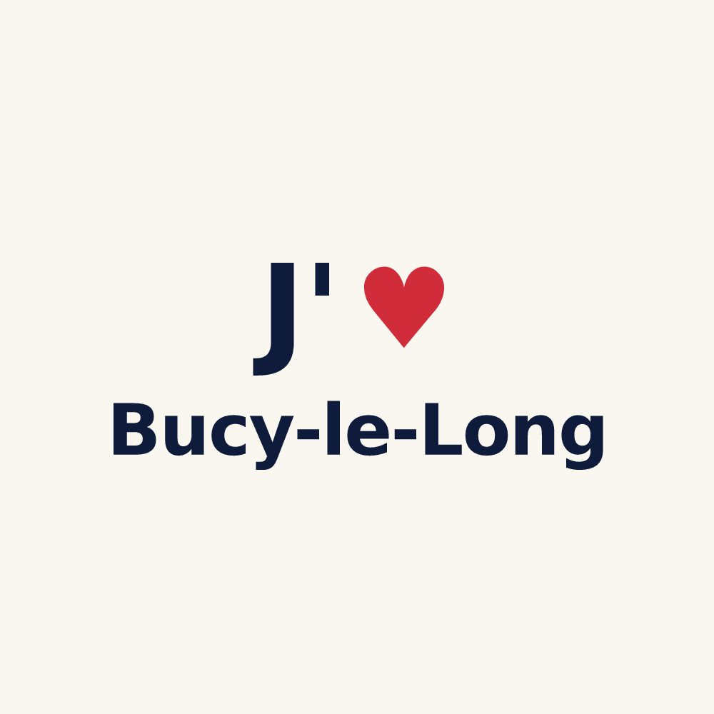 Tasse personnalisée Bucy-le-Long — design J'aime Bucy-le-Long
