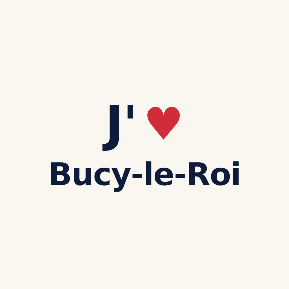 Tasse personnalisée Bucy-le-Roi — design J'aime Bucy-le-Roi