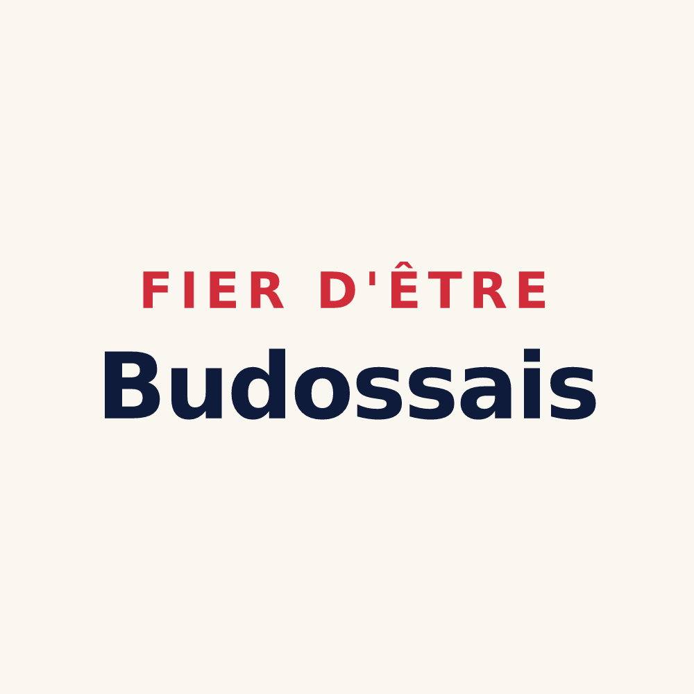 Tasse « Fier d'être Budossais » — design pour Budos