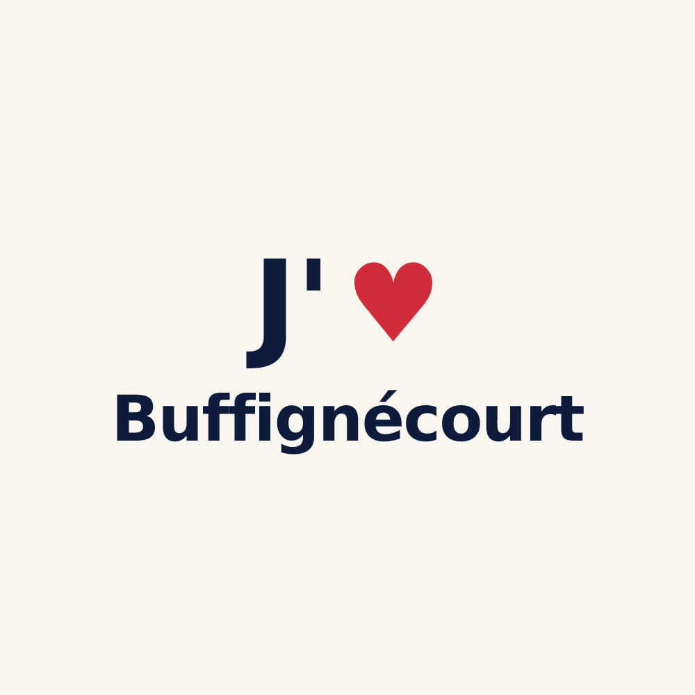Tasse personnalisée Buffignécourt — design J'aime Buffignécourt