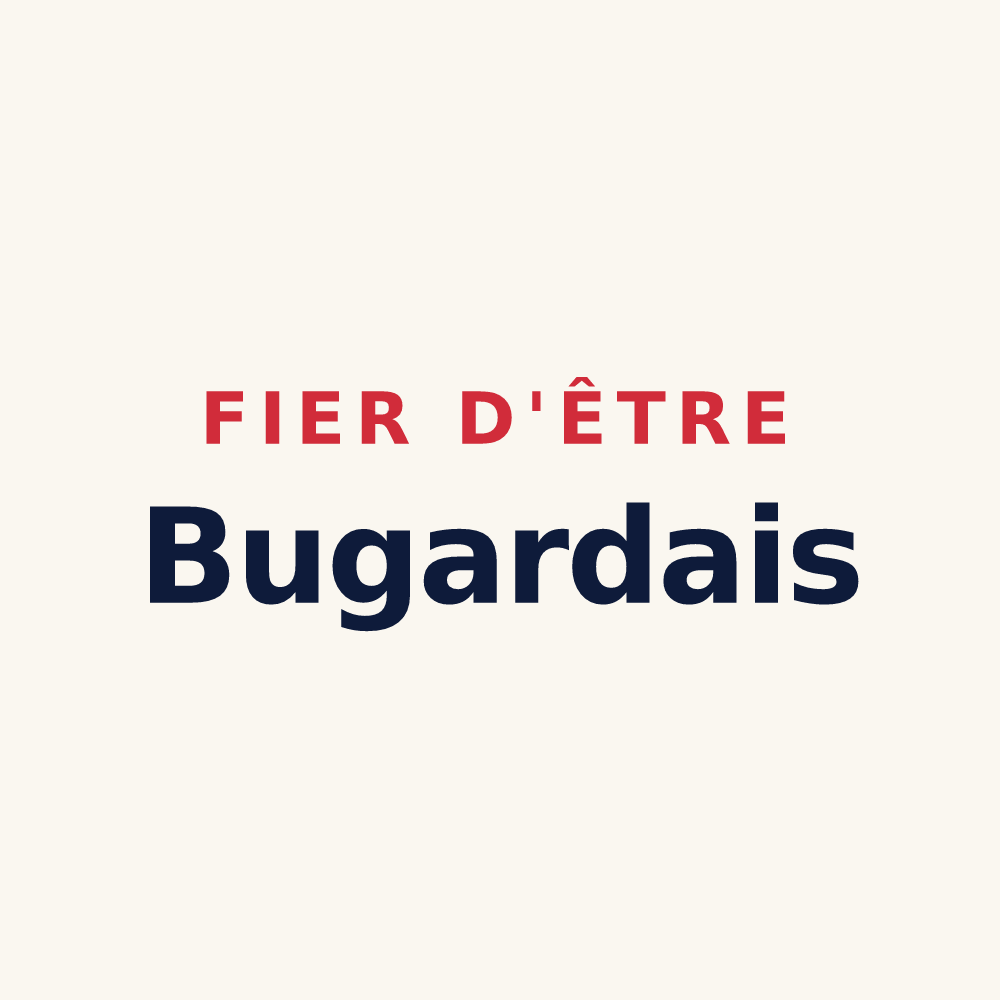Tasse « Fier d'être Bugardais » — design pour Bugard