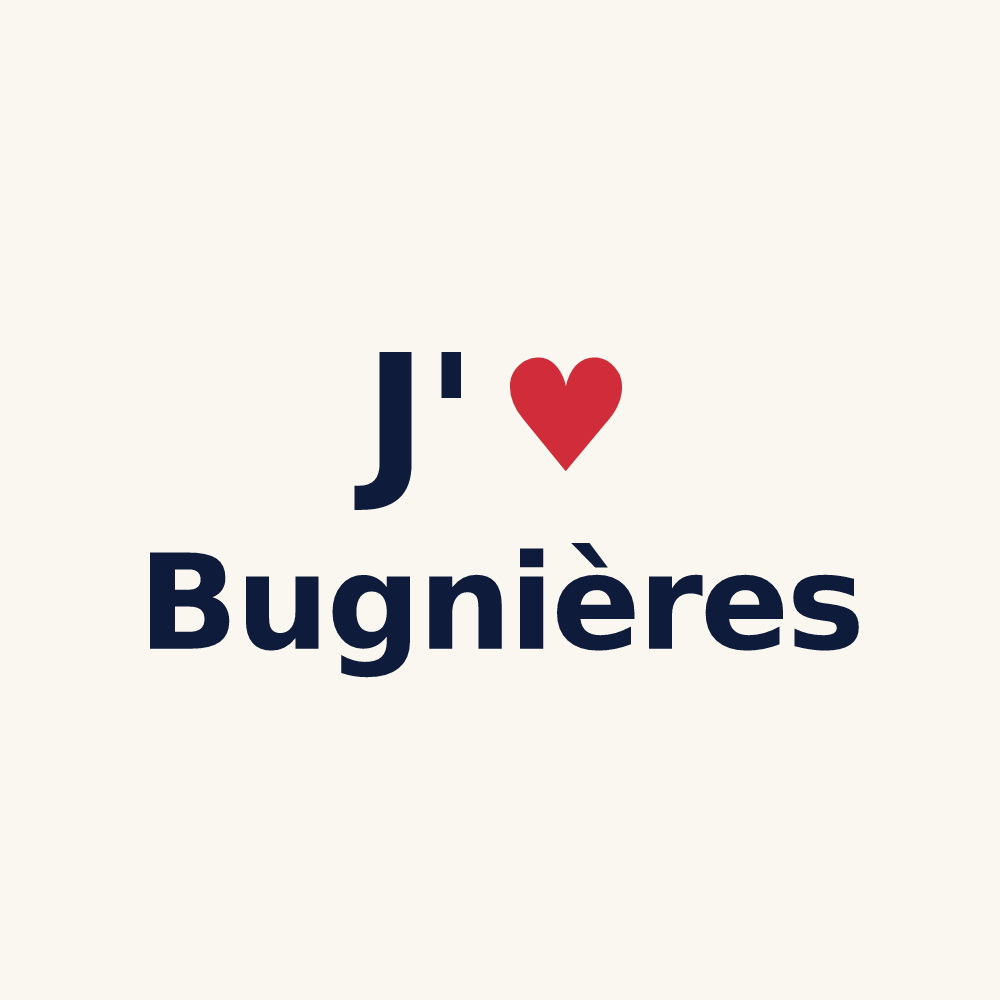 Tasse personnalisée Bugnières — design J'aime Bugnières
