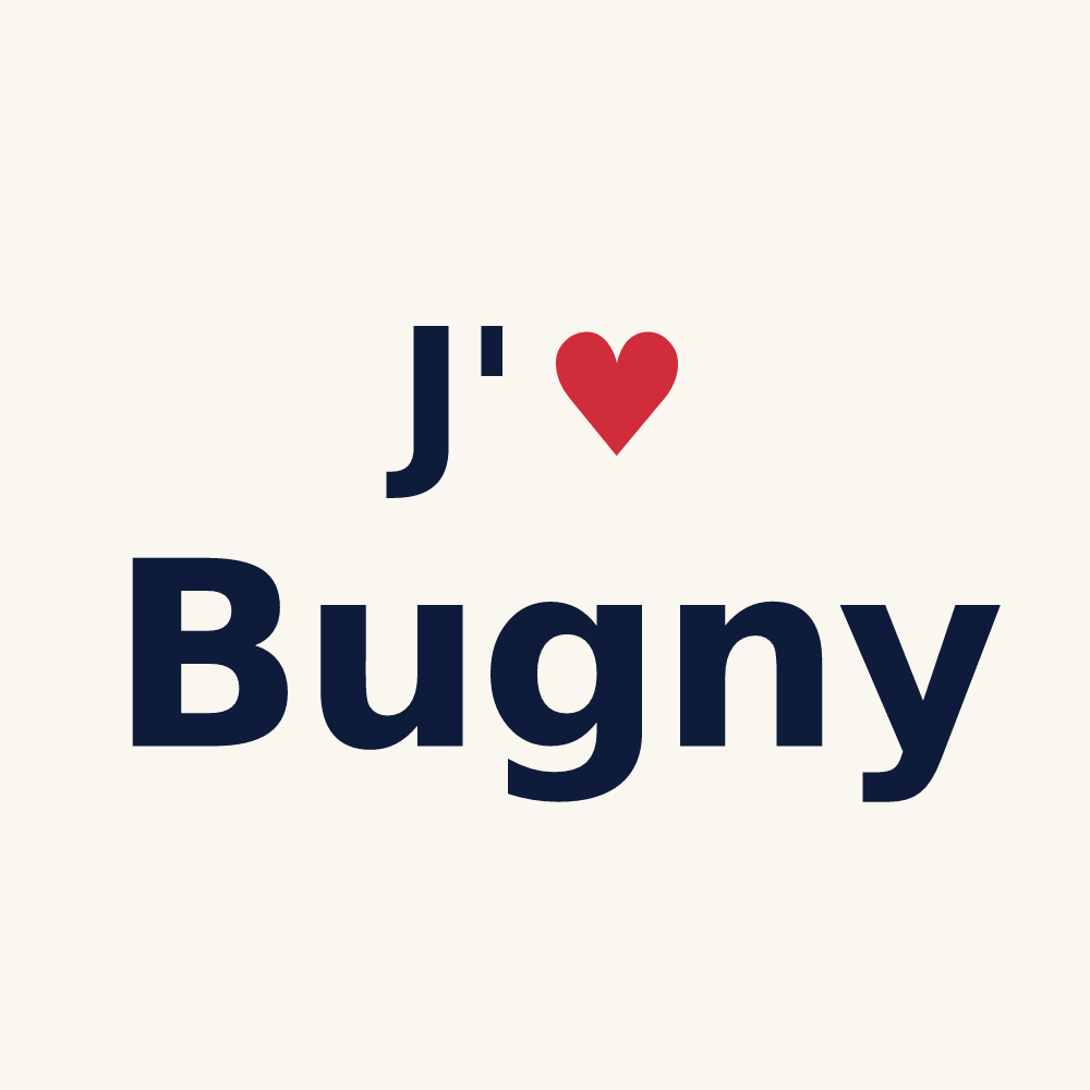 Tasse personnalisée Bugny — design J'aime Bugny