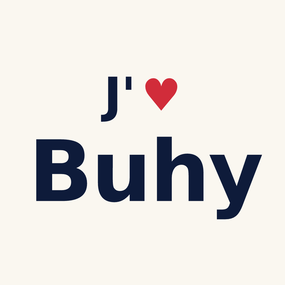 Tasse personnalisée Buhy — design J'aime Buhy