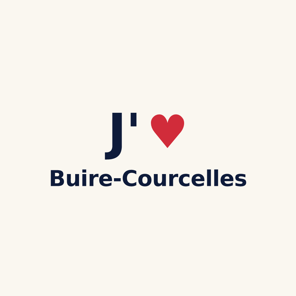 Tasse personnalisée Buire-Courcelles — design J'aime Buire-Courcelles