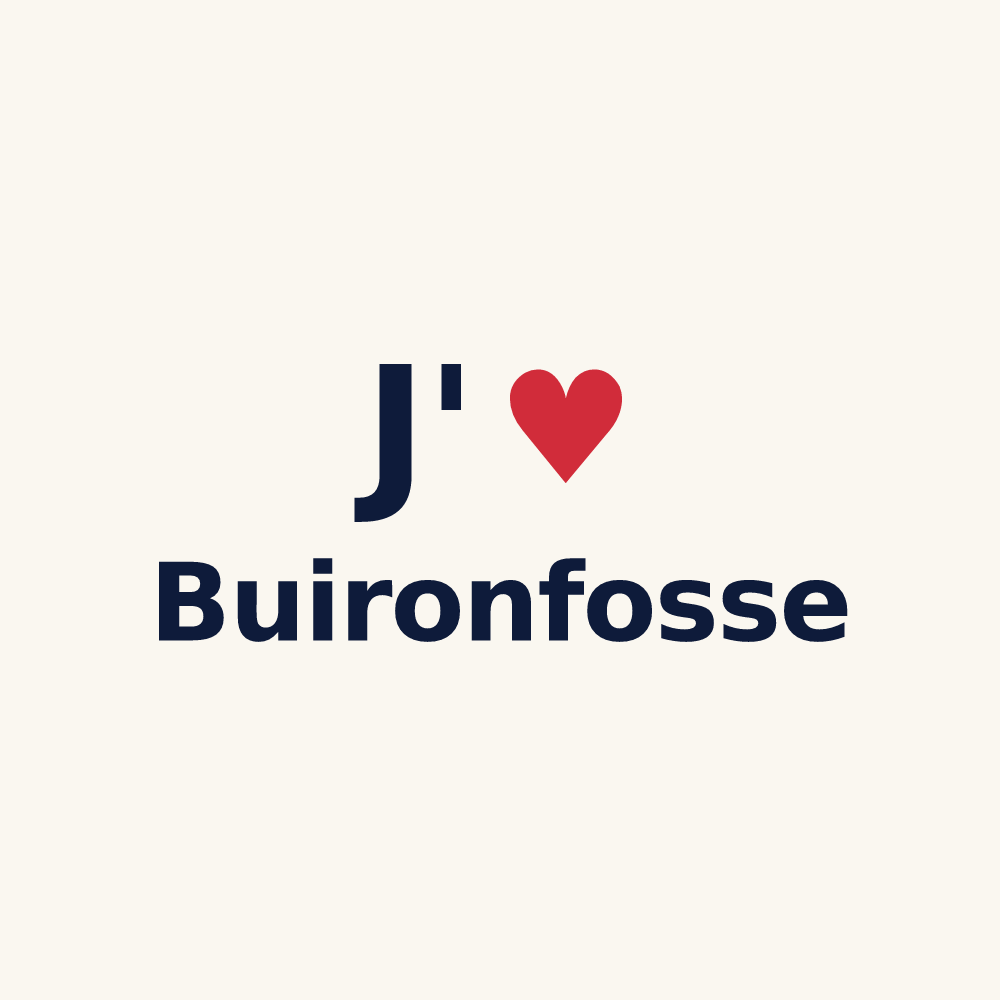 Tasse personnalisée Buironfosse — design J'aime Buironfosse