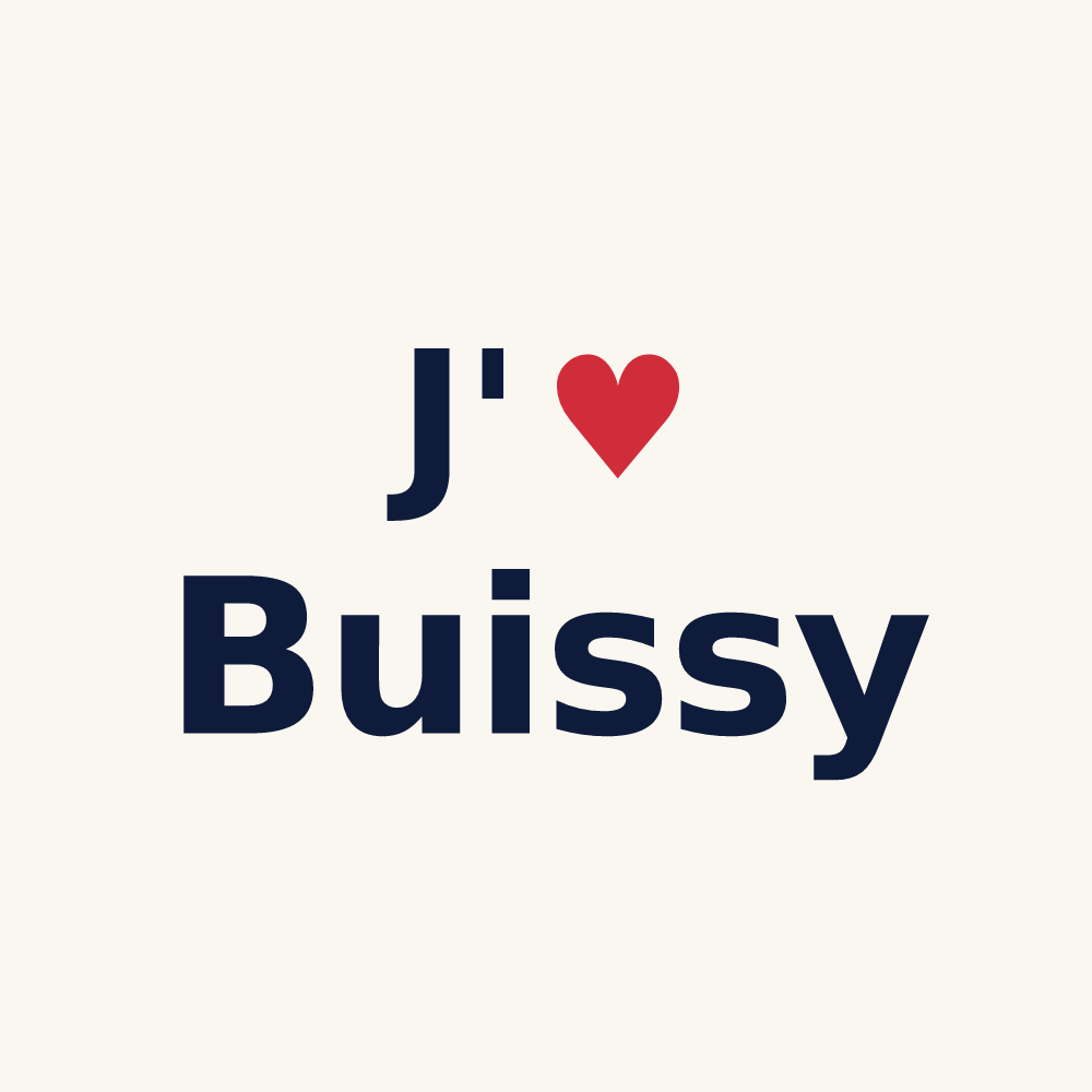 Tasse personnalisée Buissy — design J'aime Buissy