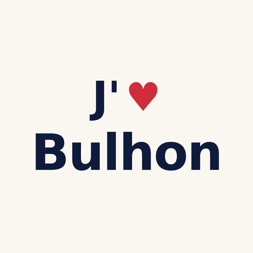 Tasse personnalisée Bulhon — design J'aime Bulhon