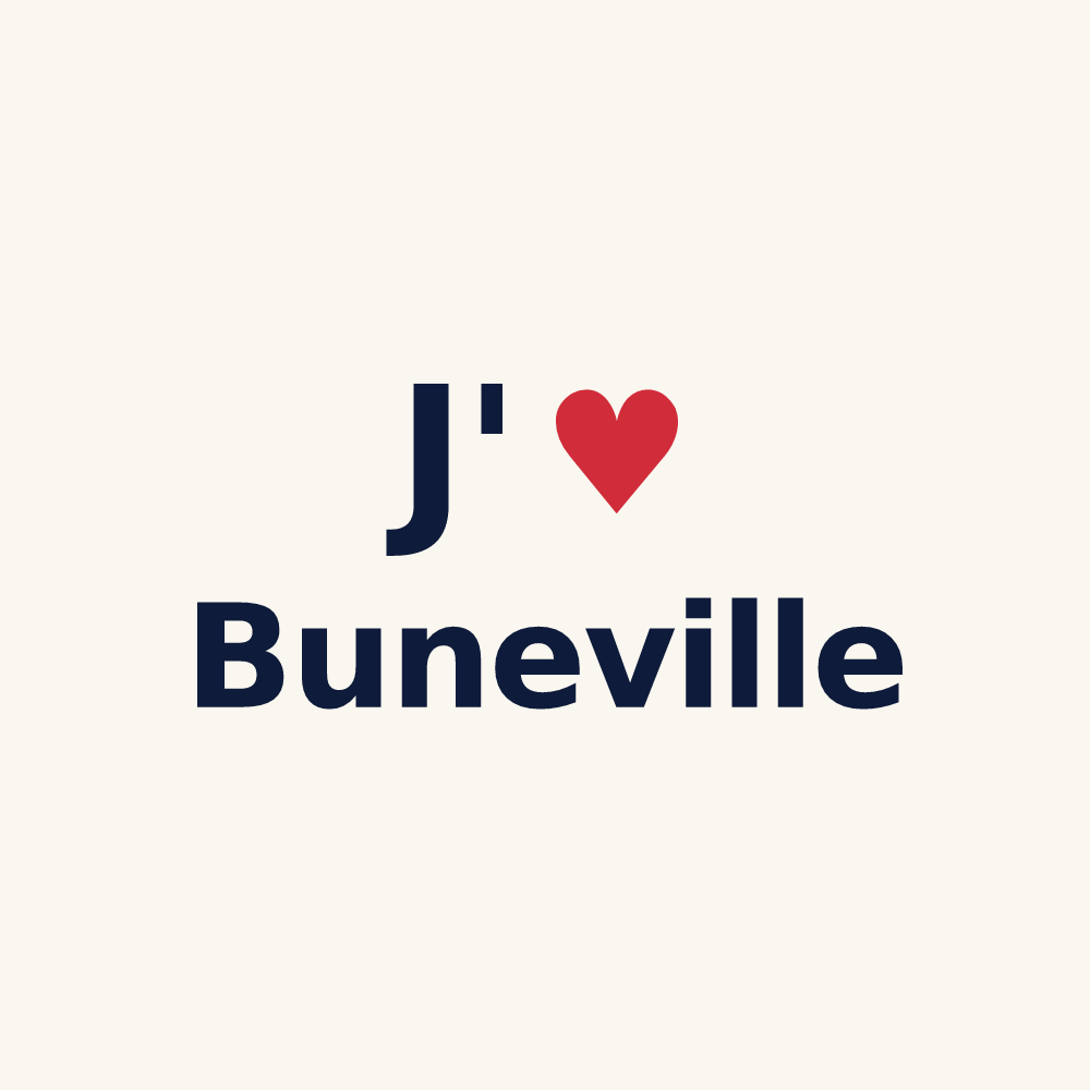 Tasse personnalisée Buneville — design J'aime Buneville