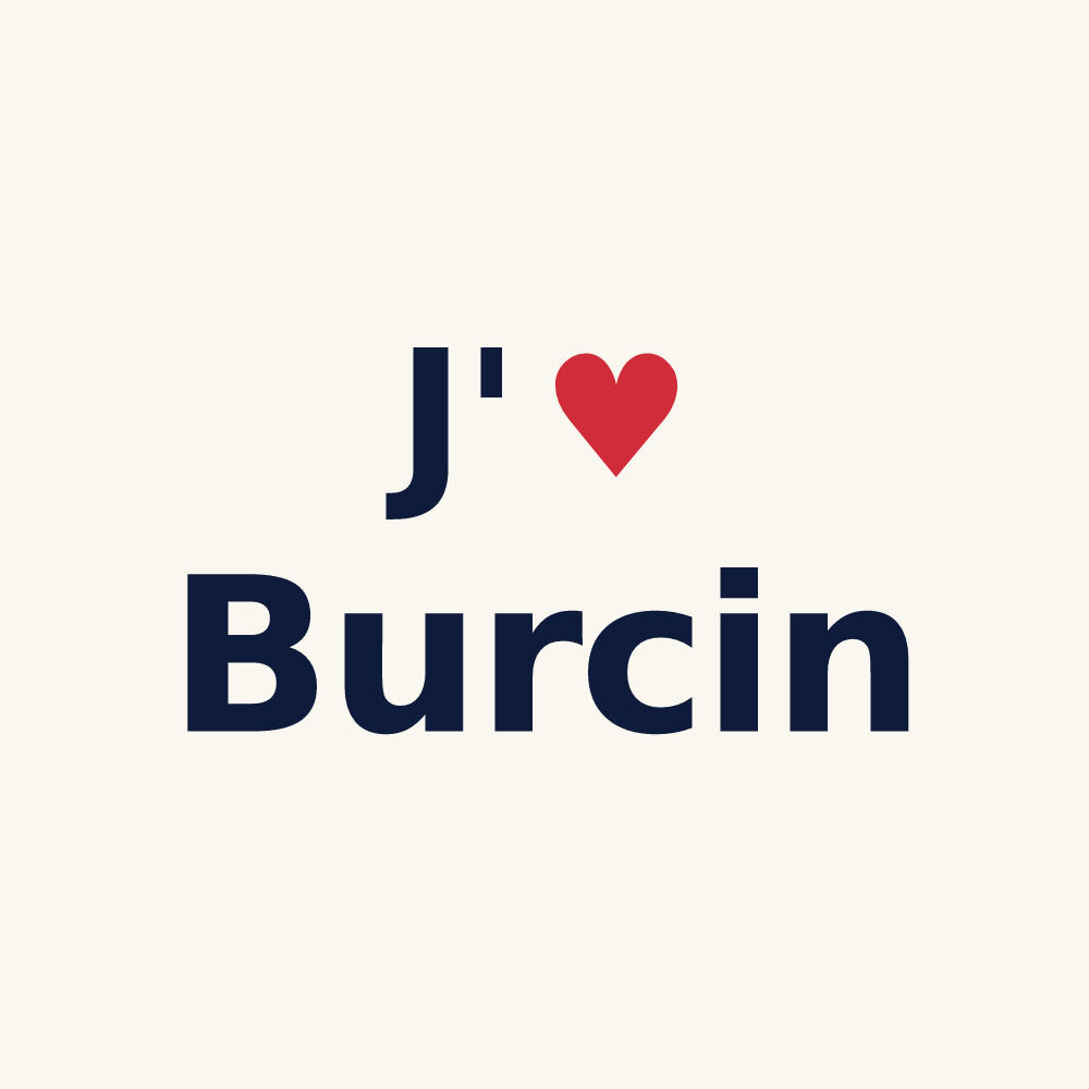 Tasse personnalisée Burcin — design J'aime Burcin