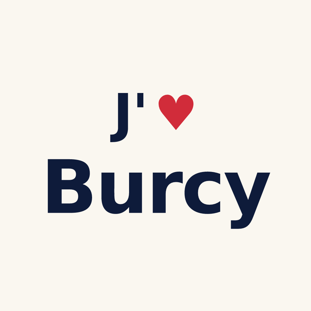 Tasse personnalisée Burcy — design J'aime Burcy