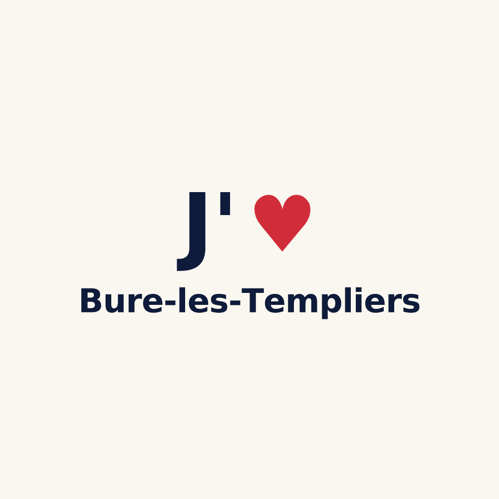 Tasse personnalisée Bure-les-Templiers — design J'aime Bure-les-Templiers