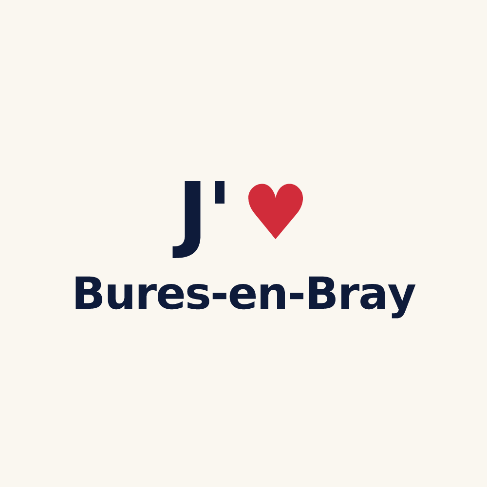 Tasse personnalisée Bures-en-Bray — design J'aime Bures-en-Bray