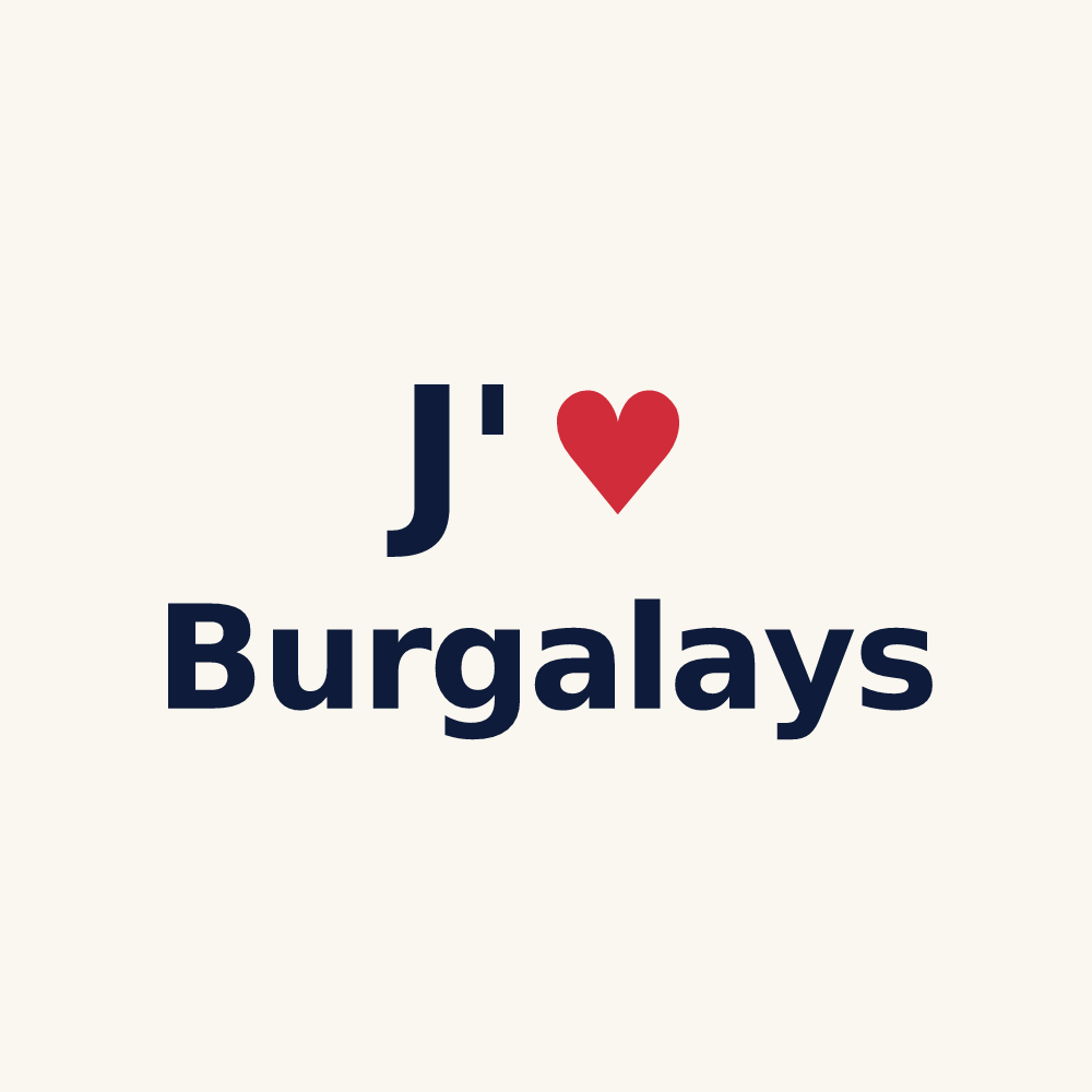 Tasse personnalisée Burgalays — design J'aime Burgalays